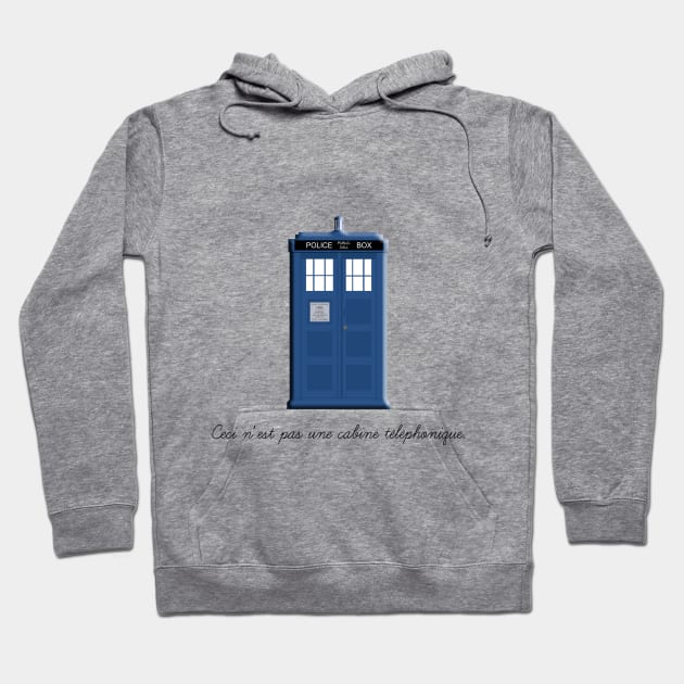 Tardis Magritte Hoodie by Vahlia